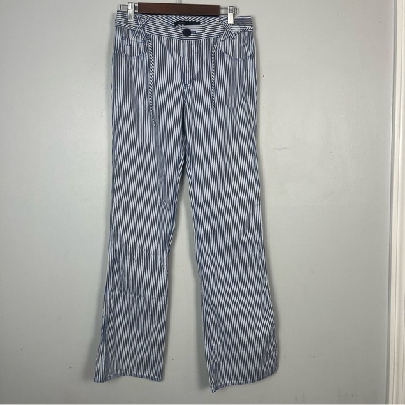 Marc Jacobs Blue striped flare lace up pants READ - Picture 1 of 6